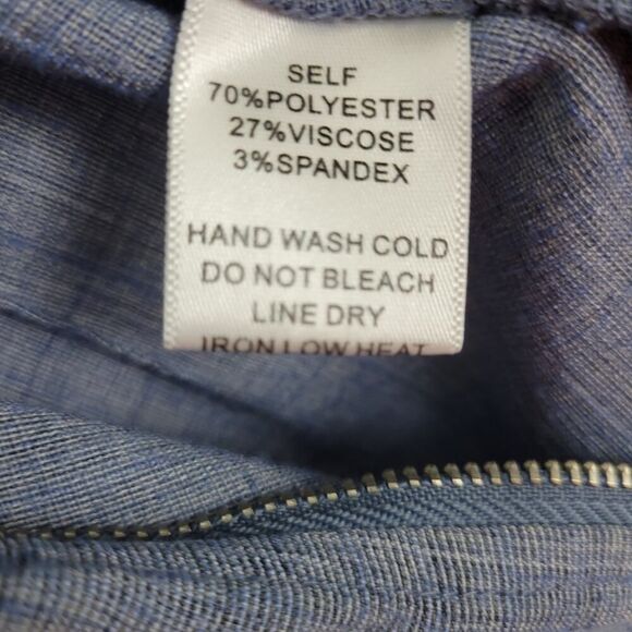 GB Chambray Jumpsuit Womens M Blue Wide Leg Sleeveless Spaghetti Strap Romper - Picture 7 of 7